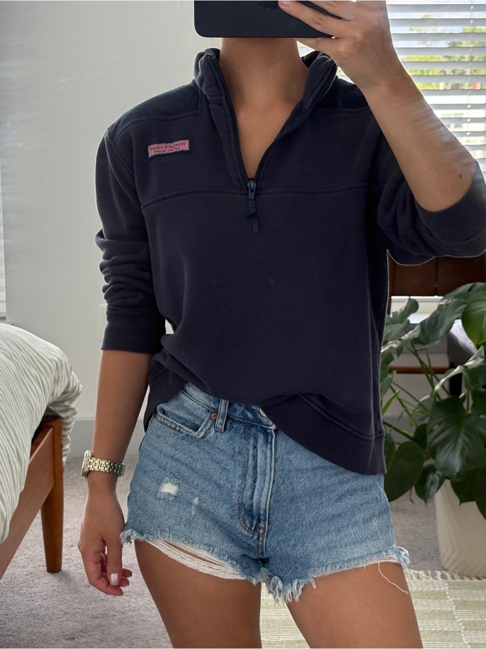 Vineyard Vines Navy Quarter-Zip Pullover